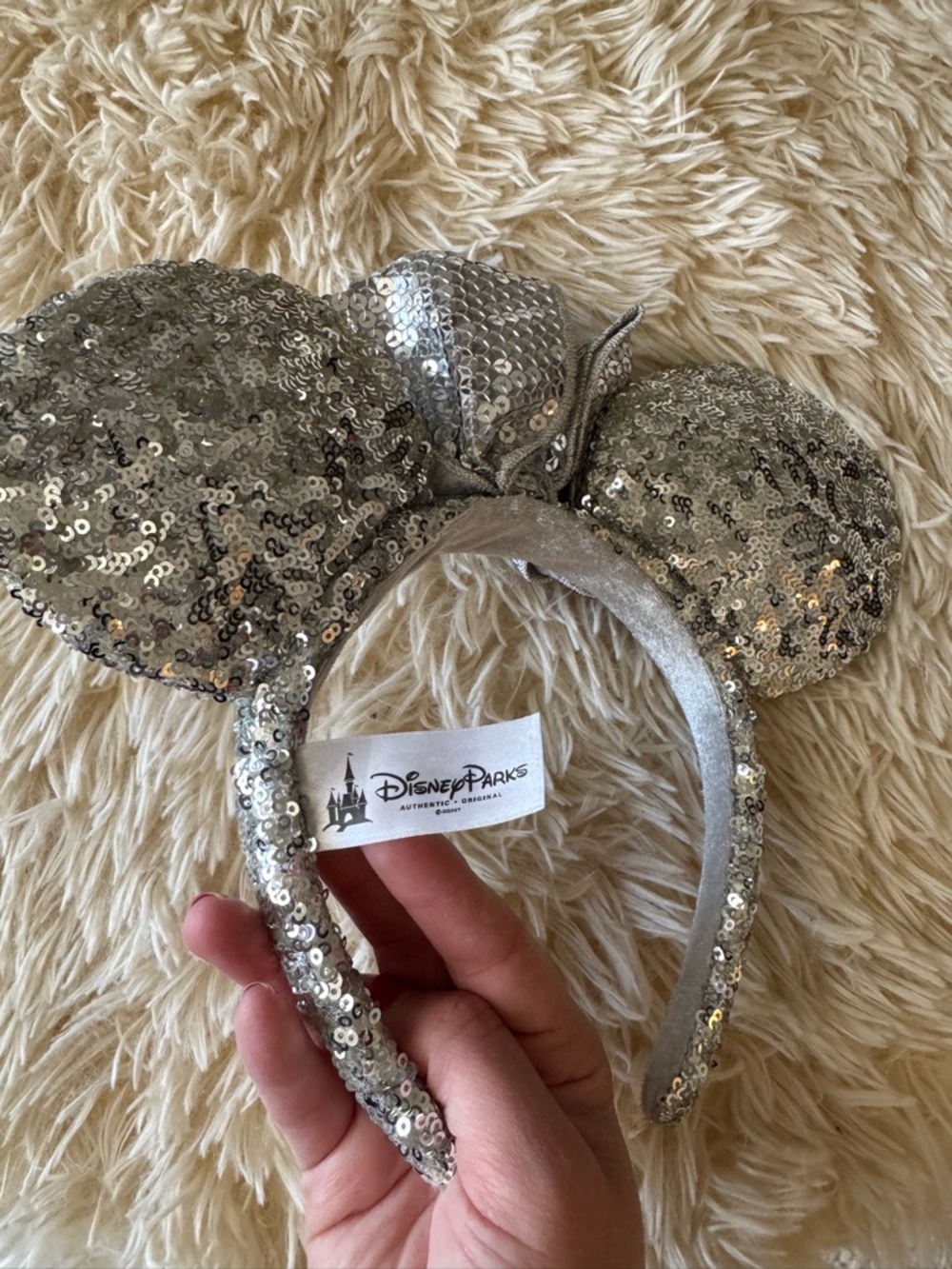 Mouse Ears - Silver Sequins - Picture 2 of 2